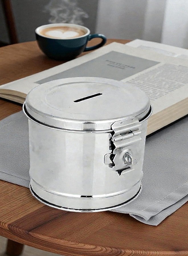 Standify® 800ML Small Money Bank_A Stainless Steel Money Box Heavy Duty Bachat Gulak for Kids & Adults Unbreakable Piggy Bank. - Image 3